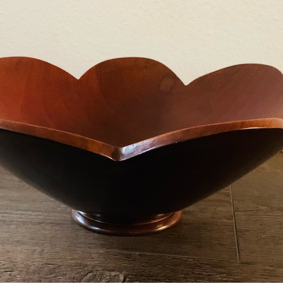 mid century modern Wooden Bowl  13” - Picture 4 of 13